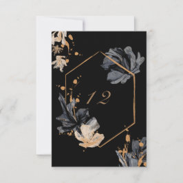 exklusive böhmische Blumenhochzeit-Tischnummer RSVP Karte