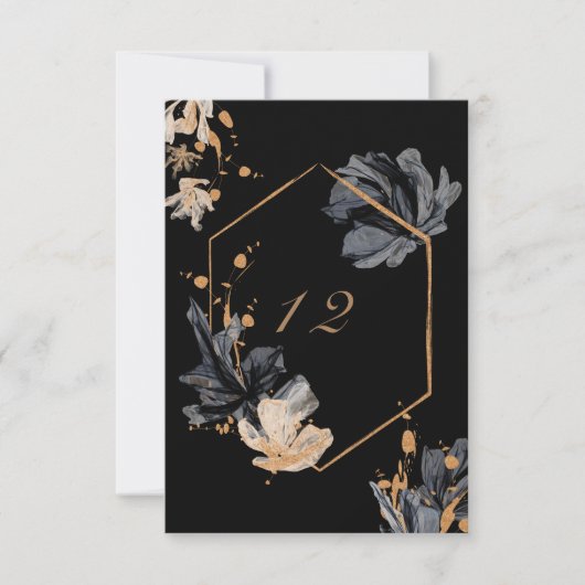 exklusive böhmische Blumenhochzeit-Tischnummer RSVP Karte (Vorderseite)