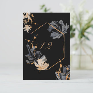 exklusive böhmische Blumenhochzeit-Tischnummer RSVP Karte