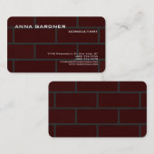 Exklusive Braune Brick Wall Creative Modern Visitenkarte (Vorne/Hinten)