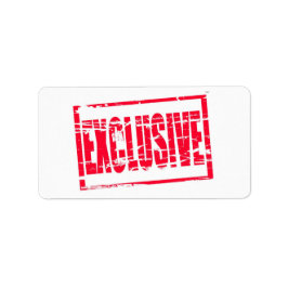 Exklusive Briefmarke aus rotem Gummi Adressaufkleber