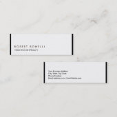 Exklusive einzigartige moderne Schwarz-weiß Mini Visitenkarte (Vorne/Hinten)