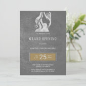 Exklusive, elegante Friseur-Schönheitssalon mit gr Einladung (Stehend Vorderseite)