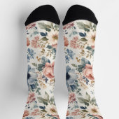 Exklusive handgemalte Aquarell-Cluster Socken (Oben)