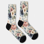 Exklusive handgemalte Aquarell-Cluster Socken (Rechts)