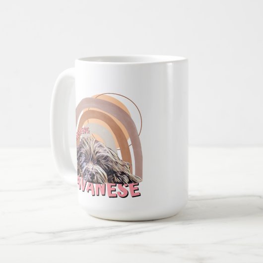 Exklusive HavaHug Havanese, Schokolade, Hund Lover Kaffeetasse (Vorderseite Links)