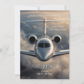 Exklusive Luxus-Privatjet-Geburtstagsfeier Einladung (Vorderseite)