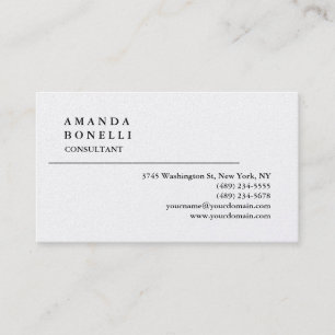 Exklusive moderne Schlichte Trendy Minimalistisch Visitenkarte