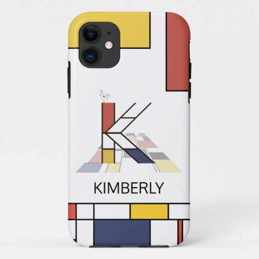 Exklusive Neoplastik Art Monogram. Buchstabe K Case-Mate iPhone Hülle (Rückseite)