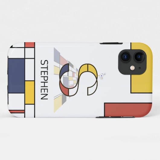 Exklusive Neoplastik Art Monogram. Buchstabe S Case-Mate iPhone Hülle (Rückseite (Horizontal))