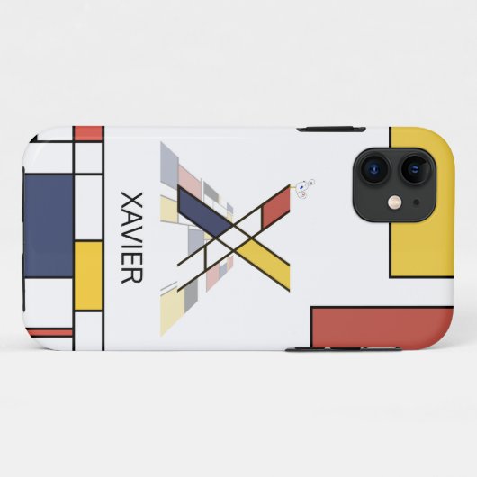 Exklusive Neoplastik Art Monogram. Buchstabe X Case-Mate iPhone Hülle (Rückseite (Horizontal))
