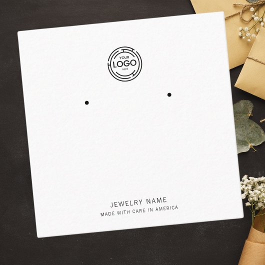 Exklusive Ohrringe für elegantes Design-Logo Telefonnummerkarte