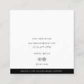 Exklusive Ohrringe für elegantes Design-Logo Telefonnummerkarte (Rückseite)