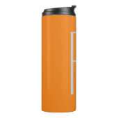 Exklusive Orange Initials Monogram Modern Thermosbecher (Nach links gedreht)