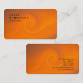 Exklusive Orange Trendy Rounded Corner Visitenkarte (Vorne/Hinten)