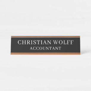 Exklusive personalisierte Tafel, Acryl-Büro-Schild Schreibtischnamensplakette