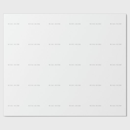 Exklusive persönliche moderne Add-Name Minimalisti Geschenkpapier (Flach)