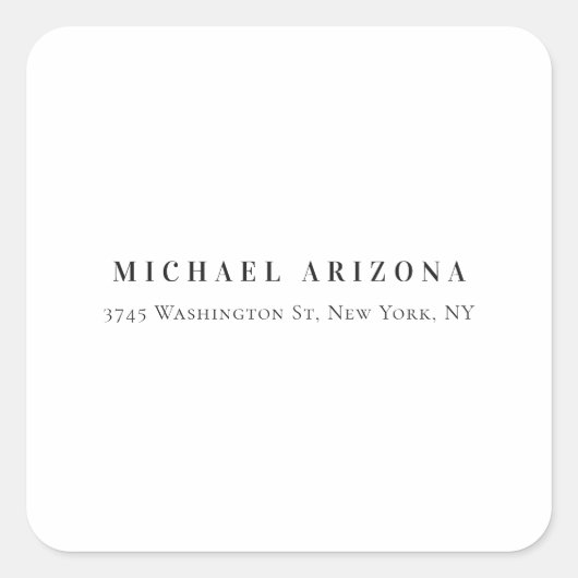 Exklusive persönliche moderne Bezeichnung Quadratischer Aufkleber (Vorderseite)
