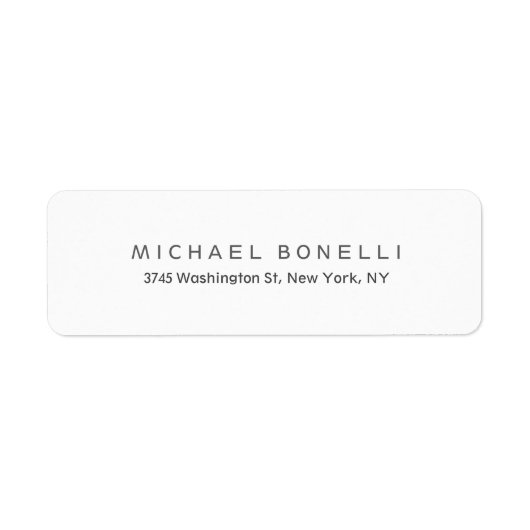 Exklusive persönliche, moderne Rücksendeadresse (Vorne)