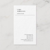 Exklusive Premium Dick Minimalistisch Schlicht Visitenkarte (Vorderseite)