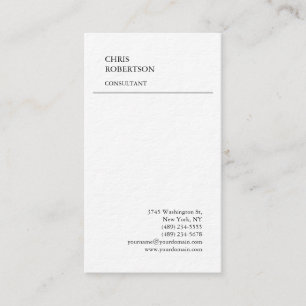 Exklusive Premium Dick Minimalistisch Schlicht Visitenkarte