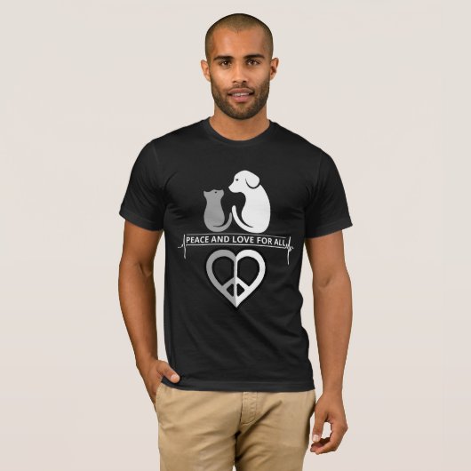 Exklusive Ruhe und Liebe für das gesamte Weltdesig T-Shirt (Vorne ganz)