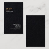 Exklusive Schwarz Einzigartig Moderne Minimalistis Visitenkarte (Vorne/Hinten)