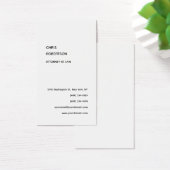 Exklusive Schwarz-Weiß-Visitenkarte (Schreibtisch)