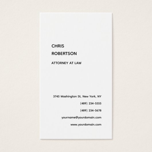 Exklusive Schwarz-Weiß-Visitenkarte (Vorderseite)