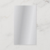 Exklusive Silber Gray Moderne einzigartig Visitenkarte (Rückseite)