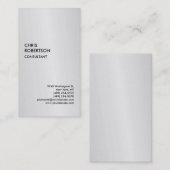 Exklusive Silber Gray Moderne einzigartig Visitenkarte (Vorne/Hinten)