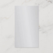 Exklusive Silber Gray Moderne einzigartig Visitenkarte (Rückseite)