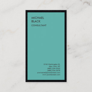 Exklusive Special Black Blue Moderne Minimalistisc Visitenkarte