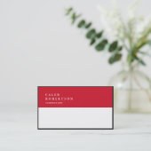 Exklusive Special Black Border Red White Trendy Visitenkarte (Stehend Vorderseite)