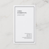 Exklusive Special Black Border White Moderne Visitenkarte (Vorderseite)