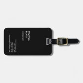 Exklusive Special Black Einzigartig Moderne Minima Gepäckanhänger (Vorderseite horizontal)