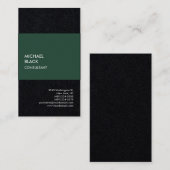 Exklusive Special Black Einzigartig Moderne Minima Visitenkarte (Vorne/Hinten)
