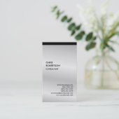 Exklusive Special Black Gray Moderne einzigartig Visitenkarte (Stehend Vorderseite)
