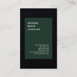 Exklusive Special Black Green Moderne Minimalistis Visitenkarte