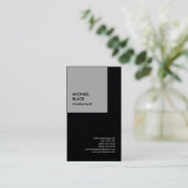 Exklusive Special Black Modern Minimalistisch Visitenkarte (Stehend Vorderseite)