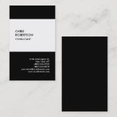Exklusive Special Black & White Modern einzigartig Visitenkarte (Vorne/Hinten)