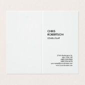 Exklusive Special Black & White Modern einzigartig Visitenkarten (Außenseite Aufgefaltet)