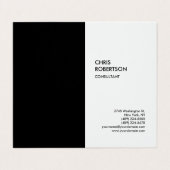 Exklusive Special Black & White Modern einzigartig Visitenkarten (Außenseite Aufgefaltet)
