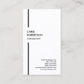 Exklusive Special Black & White Moderne Schlicht Visitenkarte (Vorderseite)