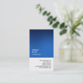Exklusive Special Blue White Einzigartig Moderne Visitenkarte (Stehend Vorderseite)