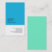 Exklusive Special Blue White Einzigartig Moderne Visitenkarte (Vorne/Hinten)