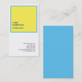Exklusive Special Blue Yellow White Visitenkarte (Vorne/Hinten)