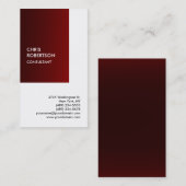 Exklusive Special Dunkel Red White Private Einziga Visitenkarte (Vorne/Hinten)