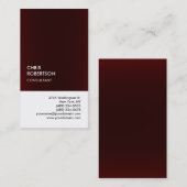 Exklusive Special Dunkelrot-Unique Visitenkarte (Vorne/Hinten)