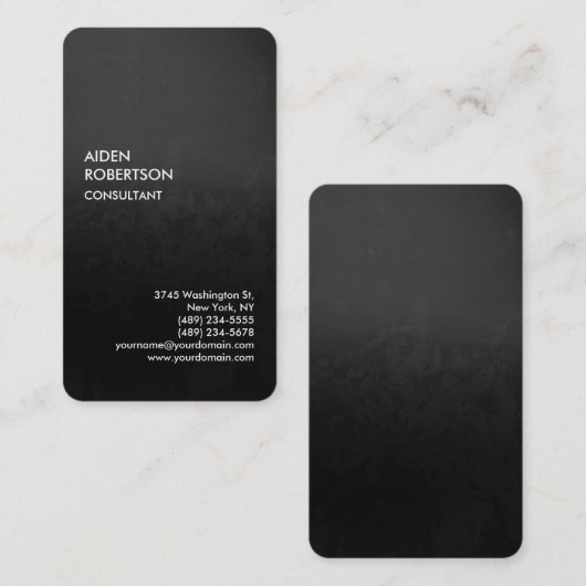 Exklusive Special Gradient Gray Moderne einzigarti Visitenkarte (Vorne/Hinten)